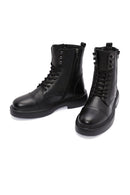 Men's Black Zippered Leather Casual Boots | Derimod Men's Black Zippered Leather Casual Boots | Derimod