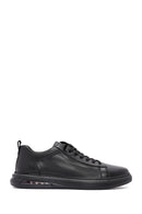 Male Black Lace-Up Leather Sneaker | Derimod Male Black Lace-Up Leather Sneaker | Derimod