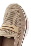 Derimod Zero Women's Beige Fabric Thick Soled Sneakers | Derimod Derimod Zero Women's Beige Fabric Thick Soled Sneakers | Derimod