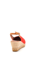 Women's Red Wedge Heel Espadrilles | Derimod Women's Red Wedge Heel Espadrilles | Derimod