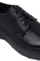 Men's Black Lace-Up Thick-Soled Leather Casual Shoes | Derimod Men's Black Lace-Up Thick-Soled Leather Casual Shoes | Derimod