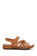 Kadın Taba Deri Comfort Sandalet | Derimod Kadın Taba Deri Comfort Sandalet | Derimod