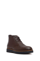 Men's Brown Lace-up Leather Boot | Derimod Men's Brown Lace-up Leather Boot | Derimod