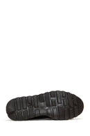 Men's Green Leather Printed Sneaker | Derimod Men's Green Leather Printed Sneaker | Derimod
