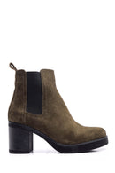 Women's Suede Heeled Boots | Derimod Women's Suede Heeled Boots | Derimod