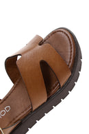 Women's Tan Ankle Strap Leather Bodrum Sandals | Derimod Women's Tan Ankle Strap Leather Bodrum Sandals | Derimod