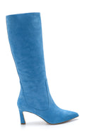 Women's Nubuck Leather Heeled Boots | Derimod Women's Nubuck Leather Heeled Boots | Derimod
