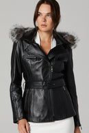 Nikita Women's Leather Jacket | Derimod Nikita Women's Leather Jacket | Derimod