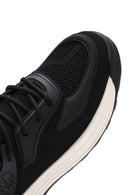 Erkek Siyah Bağcıklı Kalın Tabanlı Sneaker | Derimod Erkek Siyah Bağcıklı Kalın Tabanlı Sneaker | Derimod