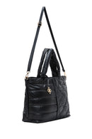 Women's Black Quilted Shoulder Bag | Derimod Women's Black Quilted Shoulder Bag | Derimod