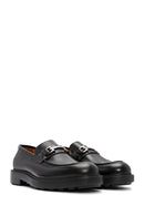 Men's Black Buckle Detailed Leather Casual Loafer | Derimod Men's Black Buckle Detailed Leather Casual Loafer | Derimod
