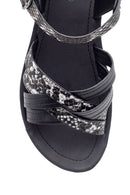 Women's Snakeskin Patterned Sandals | Derimod Women's Snakeskin Patterned Sandals | Derimod