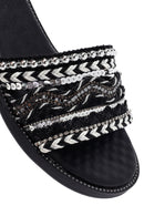 Woman Black Stone Slippers | Derimod Woman Black Stone Slippers | Derimod
