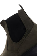 Men's Khaki Nubuck Leather Casual Chelsea Boots | Derimod Men's Khaki Nubuck Leather Casual Chelsea Boots | Derimod