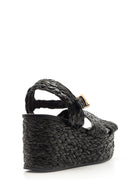 Women's Wedge Heeled Straw Sandals | Derimod Women's Wedge Heeled Straw Sandals | Derimod