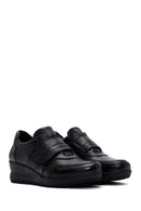 Women's Black Strappy Leather Comfort Shoes | Derimod Women's Black Strappy Leather Comfort Shoes | Derimod