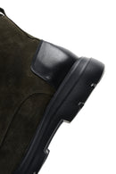 Men's Khaki Suede Leather Casual Boots | Derimod Men's Khaki Suede Leather Casual Boots | Derimod