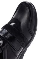 Women's Black Wedge Heeled Leather Comfort Shoes | Derimod Women's Black Wedge Heeled Leather Comfort Shoes | Derimod