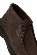 Men's Brown Lace-Up Suede Leather Casual Boots | Derimod Men's Brown Lace-Up Suede Leather Casual Boots | Derimod