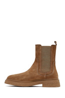 Women's Mink Suede Leather Chelsea Boot | Derimod Women's Mink Suede Leather Chelsea Boot | Derimod