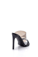 Women's Transparent Detailed Heeled Slippers | Derimod Women's Transparent Detailed Heeled Slippers | Derimod
