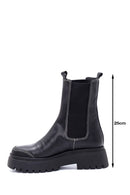 Kadın Siyah Deri Kalın Taban Chelsea Bot | Derimod Kadın Siyah Deri Kalın Taban Chelsea Bot | Derimod