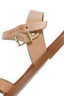 Women's Powder Ankle Strap Leather Bodrum Sandals | Derimod Women's Powder Ankle Strap Leather Bodrum Sandals | Derimod