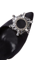 Women's Black Stone Heeled Shoes | Derimod Women's Black Stone Heeled Shoes | Derimod