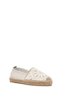 Kadın Krem Desenli Espadril | Derimod Kadın Krem Desenli Espadril | Derimod