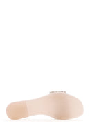 Women's Beige Stone Jelly Slippers | Derimod Women's Beige Stone Jelly Slippers | Derimod