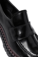 Kadın Siyah Kalın Tabanlı Deri Maskülen Loafer | Derimod Kadın Siyah Kalın Tabanlı Deri Maskülen Loafer | Derimod
