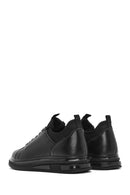Erkek Siyah Bağcıklı Deri Sneaker | Derimod Erkek Siyah Bağcıklı Deri Sneaker | Derimod