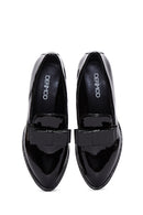 Kadın Siyah Topuklu Rugan Maskülen Loafer | Derimod Kadın Siyah Topuklu Rugan Maskülen Loafer | Derimod