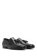 Men's Black Tasseled Leather Casual Loafer | Derimod Men's Black Tasseled Leather Casual Loafer | Derimod