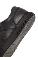 Men's Black Lace-Up Leather Casual Sneaker | Derimod Men's Black Lace-Up Leather Casual Sneaker | Derimod