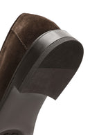 Kadın Kahverengi Toka Detaylı Süet Deri Maskülen Loafer | Derimod Kadın Kahverengi Toka Detaylı Süet Deri Maskülen Loafer | Derimod