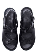 Women's Black Leather Comfort Sandals | Derimod Women's Black Leather Comfort Sandals | Derimod
