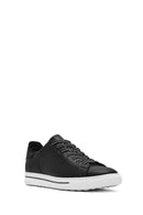 Men's Black Lace-up Leather Sneaker | Derimod Men's Black Lace-up Leather Sneaker | Derimod