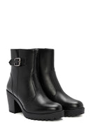 Women's Black Thick Heel Zipper Boots | Derimod Women's Black Thick Heel Zipper Boots | Derimod