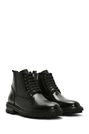 Men's Black Zippered Leather Boots | Derimod Men's Black Zippered Leather Boots | Derimod