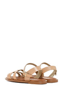 Women's Powder Ankle Strap Leather Bodrum Sandals | Derimod Women's Powder Ankle Strap Leather Bodrum Sandals | Derimod