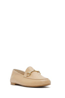 Kadın Bej Deri Maskülen Loafer | Derimod Kadın Bej Deri Maskülen Loafer | Derimod