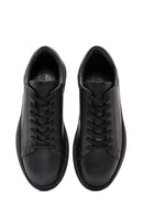 Erkek Siyah Bağcıklı Deri Sneaker | Derimod Erkek Siyah Bağcıklı Deri Sneaker | Derimod
