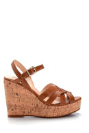 Women's Leather Wedge Heel Sandals | Derimod Women's Leather Wedge Heel Sandals | Derimod