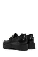 Women's Black Buckle Detailed Thick-Soled Leather Masculine Loafer | Derimod Women's Black Buckle Detailed Thick-Soled Leather Masculine Loafer | Derimod