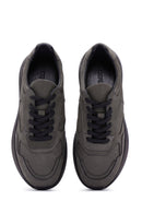 Erkek Gri Nubuk Deri Sneaker | Derimod Erkek Gri Nubuk Deri Sneaker | Derimod