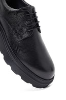 Men's Black Lace-Up Thick-Soled Leather Casual Shoes | Derimod Men's Black Lace-Up Thick-Soled Leather Casual Shoes | Derimod