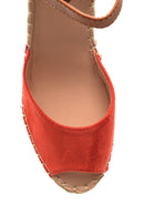 Women's Suede Wedge Heeled Espadrille Shoes | Derimod Women's Suede Wedge Heeled Espadrille Shoes | Derimod