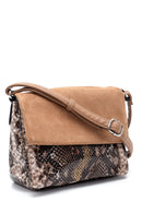 Women's Snake Pattern Shoulder Bag | Derimod Women's Snake Pattern Shoulder Bag | Derimod