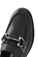 Kadın Siyah Toka Detaylı Deri Maskülen Loafer | Derimod Kadın Siyah Toka Detaylı Deri Maskülen Loafer | Derimod